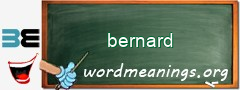 WordMeaning blackboard for bernard